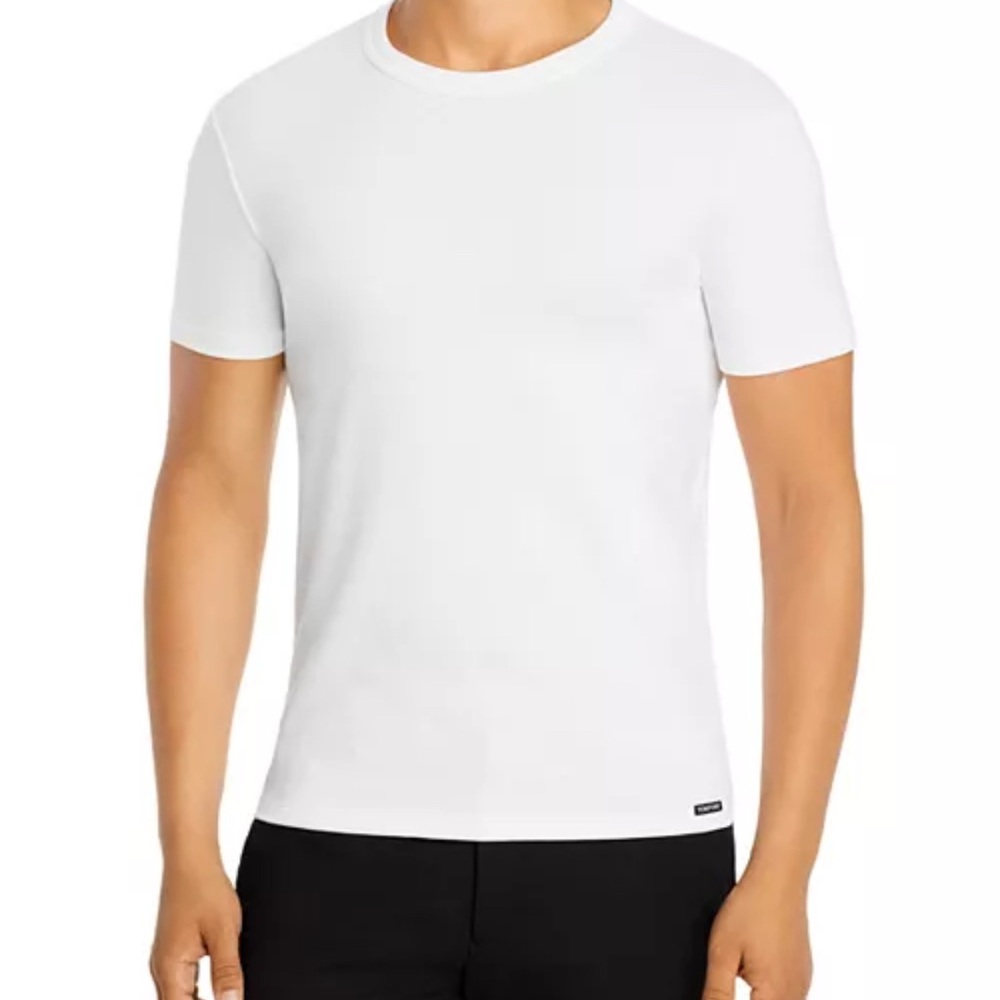 Men's Tom Ford White Crewneck T-Shirt
